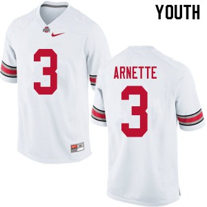#3 Damon Arnette OSU Buckeyes Youth Stitch Jersey White
