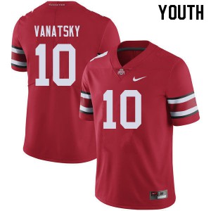 #10 Danny Vanatsky OSU Buckeyes Youth Official Jerseys Red