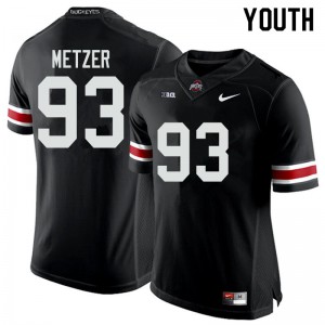 #93 Jake Metzer Ohio State Youth Embroidery Jersey Black