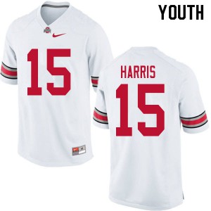 #15 Jaylen Harris Ohio State Youth Stitched Jersey White