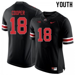#18 Jonathon Cooper Ohio State Buckeyes Youth Embroidery Jersey Blackout