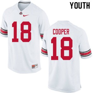 #18 Jonathon Cooper Ohio State Buckeyes Youth Official Jersey White