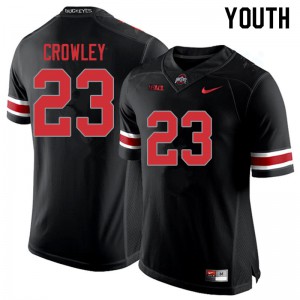 #23 Marcus Crowley Ohio State Youth Player Jerseys Blackout