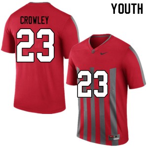 #23 Marcus Crowley Ohio State Youth Official Jersey Throwback