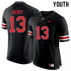 #13 Rashod Berry Ohio State Buckeyes Youth Stitched Jersey Blackout