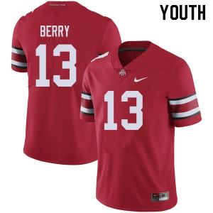 #13 Rashod Berry OSU Youth College Jersey Red
