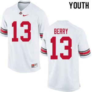 #13 Rashod Berry Ohio State Youth College Jerseys White