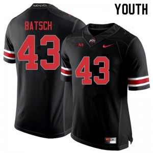 #43 Ryan Batsch OSU Buckeyes Youth University Jerseys Blackout