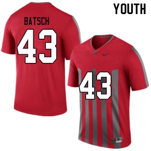 #43 Ryan Batsch OSU Youth Stitched Jerseys Throwback