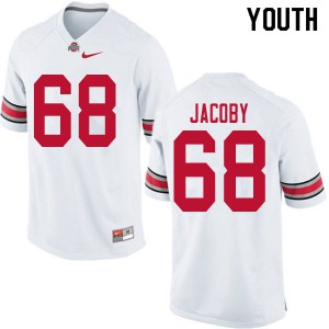 #68 Ryan Jacoby OSU Buckeyes Youth Stitch Jerseys White