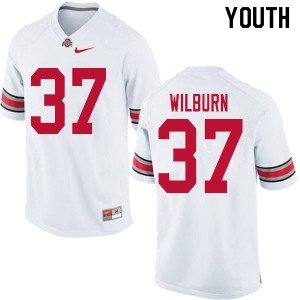 #37 Trayvon Wilburn OSU Buckeyes Youth NCAA Jerseys White