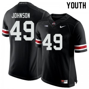 #49 Xavier Johnson OSU Buckeyes Youth High School Jerseys Black
