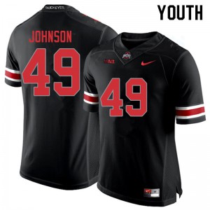 #49 Xavier Johnson Ohio State Youth Embroidery Jerseys Blackout