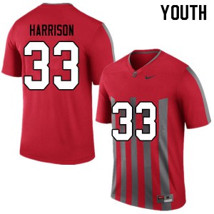 #33 Zach Harrison OSU Buckeyes Youth Stitched Jerseys Throwback