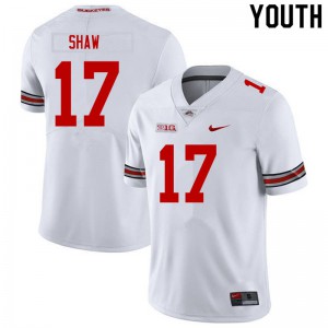 #17 Bryson Shaw Ohio State Youth Embroidery Jerseys White