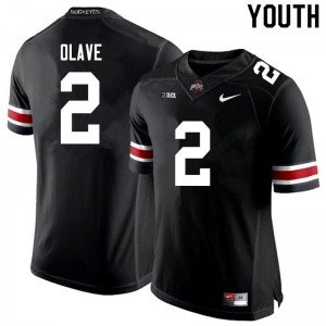 #2 Chris Olave Ohio State Youth University Jerseys Black