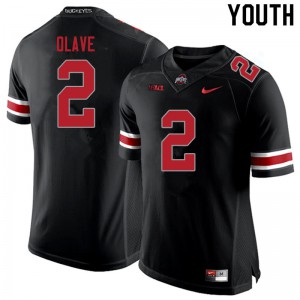 #2 Chris Olave Ohio State Buckeyes Youth College Jersey Blackout