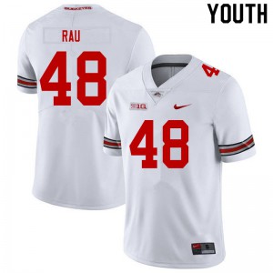 #48 Corey Rau OSU Youth Football Jersey White