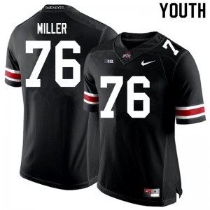 #76 Harry Miller Ohio State Youth Football Jerseys Black