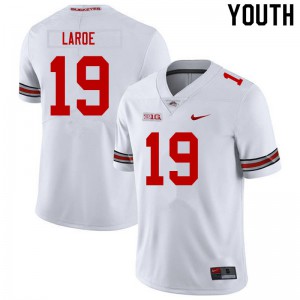 #19 Jagger LaRoe Ohio State Youth College Jersey White