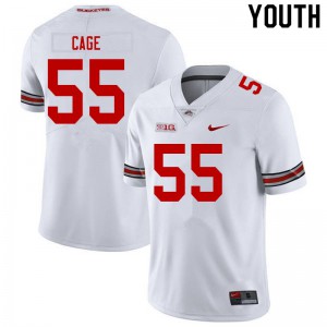 #55 Jerron Cage Ohio State Buckeyes Youth Player Jerseys White
