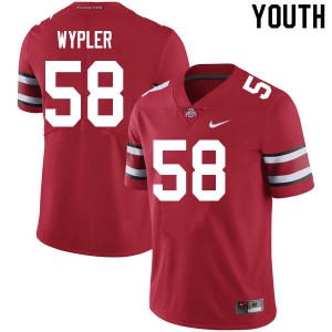 #58 Luke Wypler OSU Youth Official Jersey Scarlet