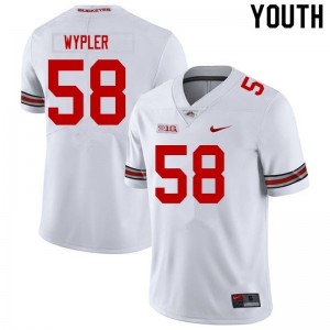 #58 Luke Wypler Ohio State Youth University Jersey White