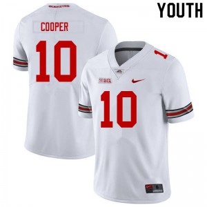 #10 Mookie Cooper OSU Buckeyes Youth College Jersey White