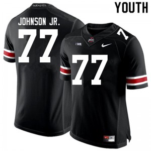 #77 Paris Johnson Jr. OSU Youth Football Jersey Black