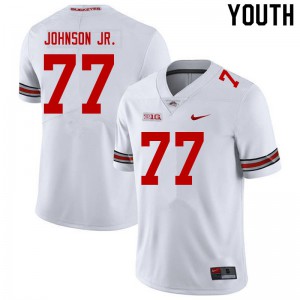 #77 Paris Johnson Jr. Ohio State Buckeyes Youth University Jerseys White