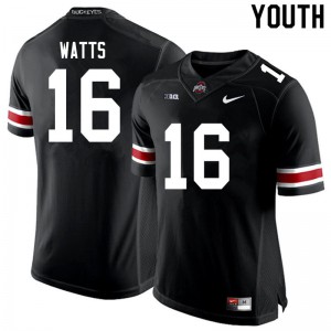 #16 Ryan Watts OSU Buckeyes Youth Official Jersey Black