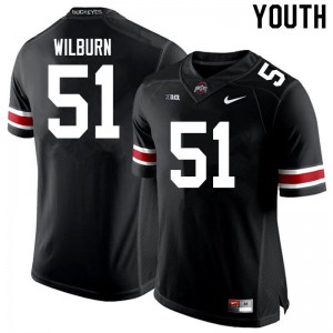 #51 Trayvon Wilburn Ohio State Youth Stitched Jerseys Black