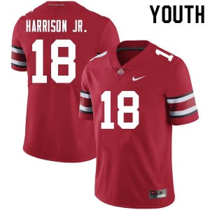 #18 Marvin Harrison Jr. Ohio State Buckeyes Youth University Jerseys Red
