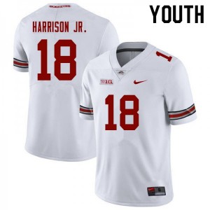#18 Marvin Harrison Jr. Ohio State Buckeyes Alumni Football Youth Jersey White
