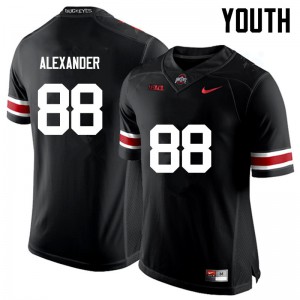 #88 AJ Alexander Ohio State Buckeyes Youth Official Jerseys Black