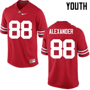 #88 AJ Alexander Ohio State Buckeyes Youth College Jerseys Red