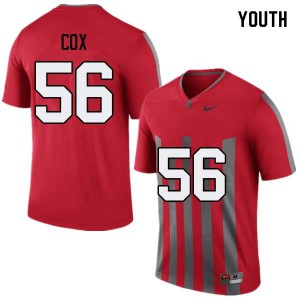 #56 Aaron Cox Ohio State Youth Stitched Jerseys Throwback