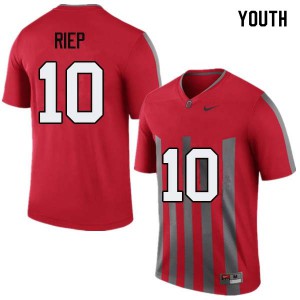 #10 Amir Riep Ohio State Buckeyes Youth Stitch Jersey Throwback