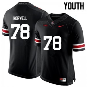 #78 Andrew Norwell OSU Buckeyes Youth NCAA Jersey Black