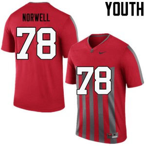 #78 Andrew Norwell OSU Buckeyes Youth NCAA Jerseys Throwback