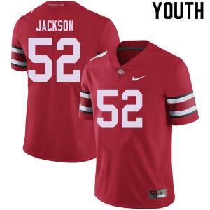 #52 Antwuan Jackson Ohio State Youth Embroidery Jersey Red