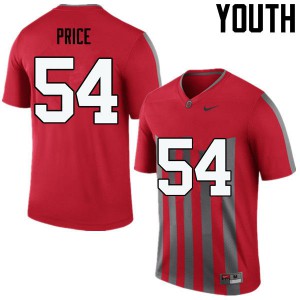 #54 Billy Price OSU Youth Stitched Jerseys Throwback