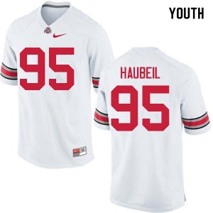 #95 Blake Haubeil OSU Buckeyes Youth Stitch Jerseys White