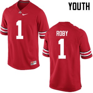 #1 Bradley Roby Ohio State Youth NCAA Jersey Red