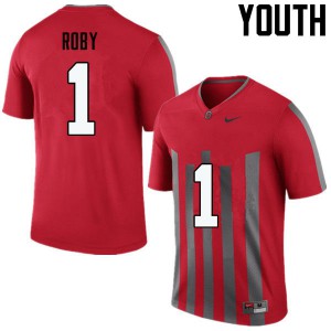 #1 Bradley Roby Ohio State Youth Embroidery Jerseys Throwback