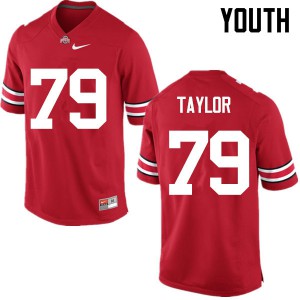 #79 Brady Taylor Ohio State Youth NCAA Jersey Red