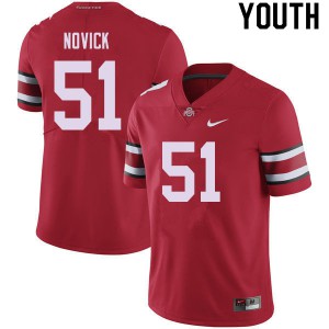 #51 Brett Novick Ohio State Youth Stitched Jersey Red