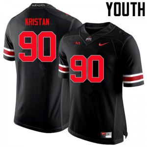 #90 Bryan Kristan OSU Buckeyes Youth Stitch Jersey Black