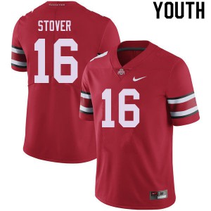 #16 Cade Stover OSU Youth Football Jersey Red