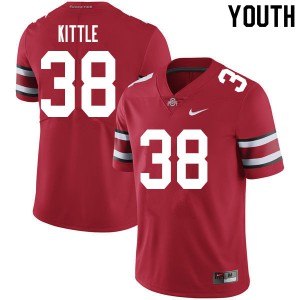 #38 Cameron Kittle OSU Buckeyes Youth Stitched Jersey Red